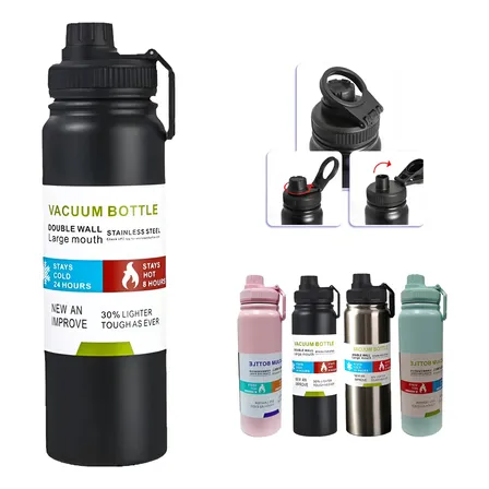 Garrafa Térmica 800ml Squeeze em Aço Inox para Academia