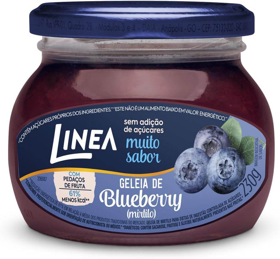 Geleia de Mirtilo Linea 230g: Vale a pena a opção sem açúcar?