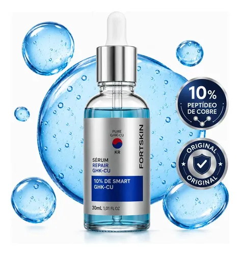 GHK-Cu Sérum Facial Peptídeo de Cobre FortSkin FortLife 30ml