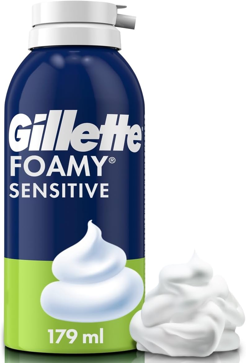 Gillette Espuma de Barbear Foamy Sensitive: Conforto para Peles Sensíveis