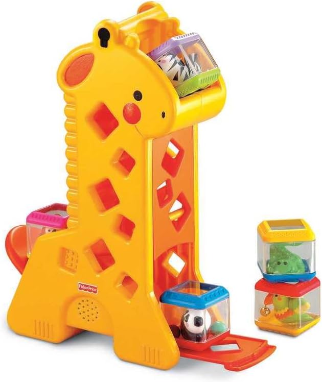 Girafa com Blocos Fisher-Price: Diversão e Estímulo Sensorial
