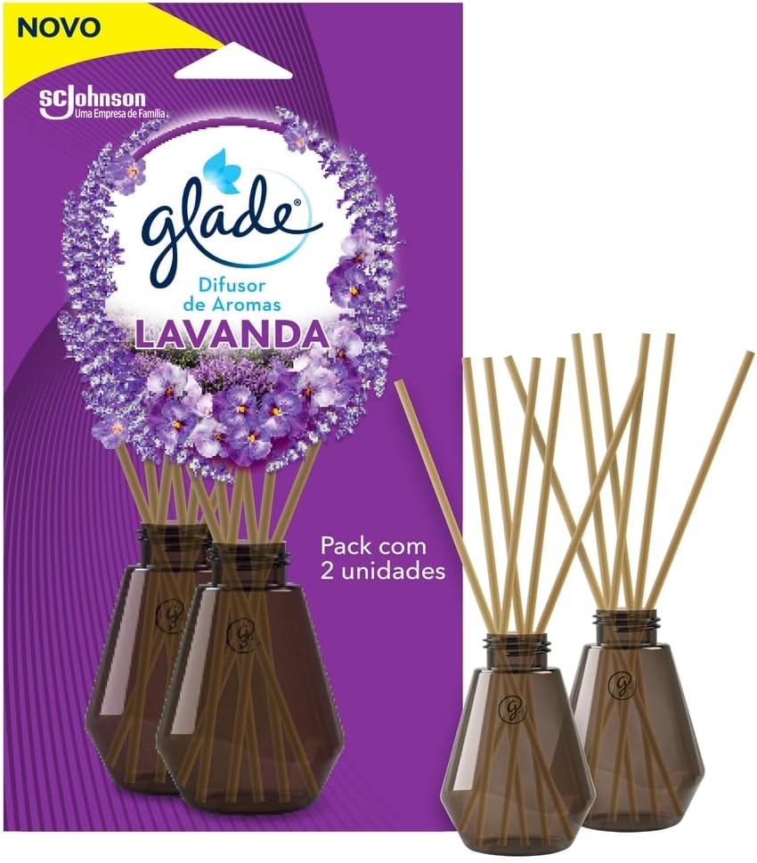 Glade Difusor de Ambiente com Óleos Essenciais Lavanda (Kit 2 Unidades)