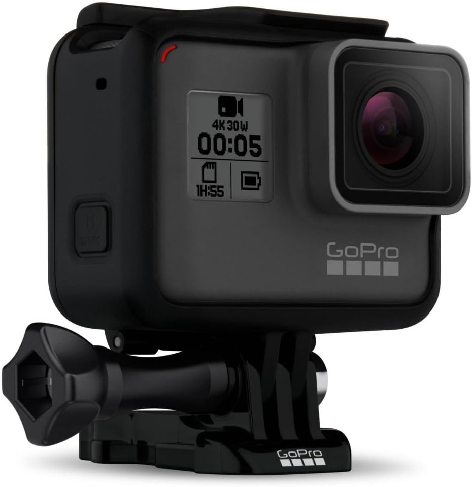 Câmera de Ação GoPro Hero5 Session 1080p Câmera de ação GoPro Hero5 Session preta em formato de cubo mostrando a lente frontal e corpo compacto