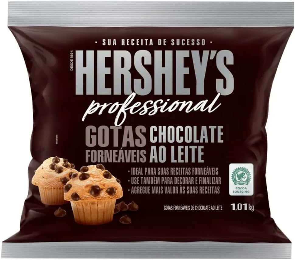 Gotas Forneáveis Chocolate ao Leite Hershey's Professional 1,01kg