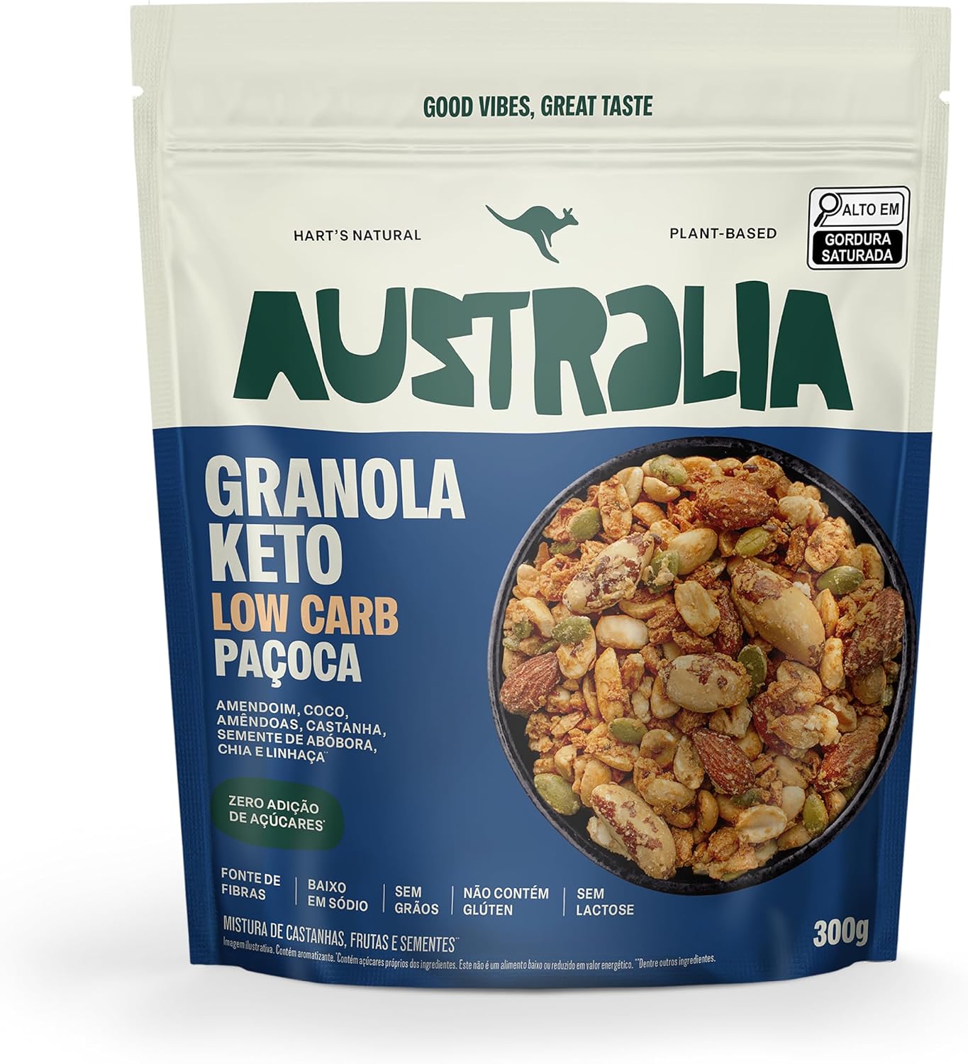 Review Granola Harts Keto Australia Paçoca 300g