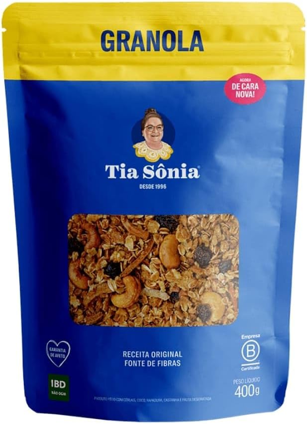 Granola Tradicional Tia Sônia 400g: Castanha, Coco e Frutas