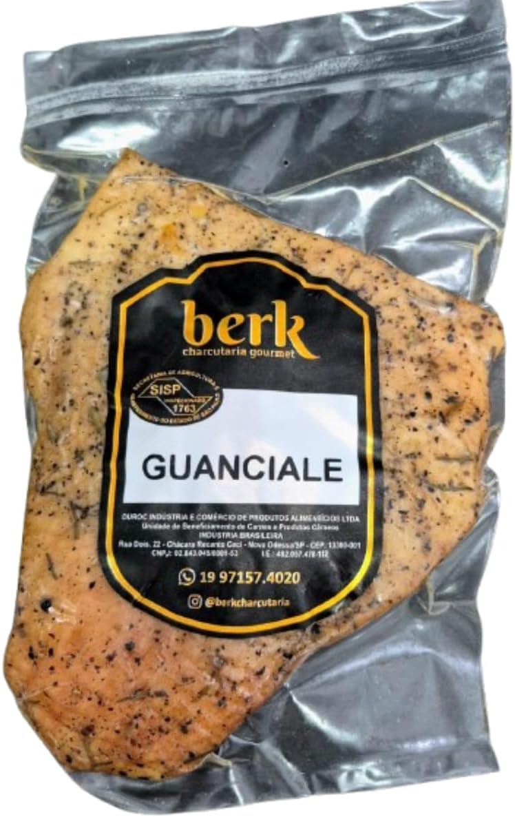 Guanciale Curado e Defumado Premium Berk Charcutaria 300g
