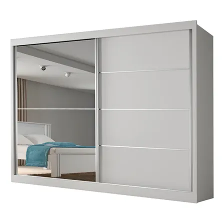 Guarda Roupas Casal 2 Portas com Espelho Áustria