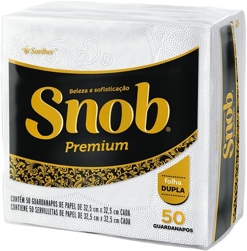 Guardanapo Snob Folha Dupla: Tamanho Grande e Alta Absorção