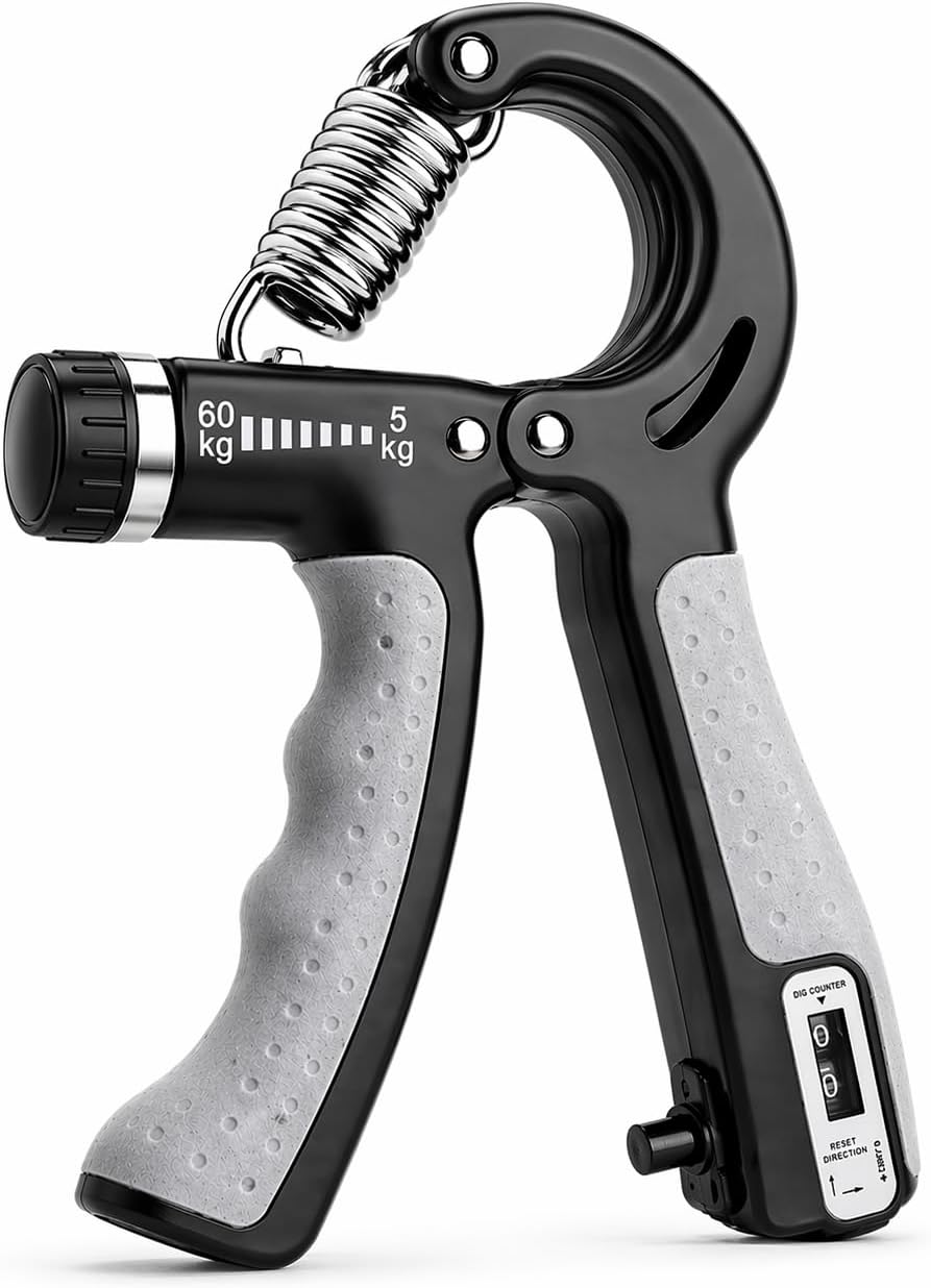 Hand Grip Exercitador de Mãos Ajustável 5–60kg com Contador