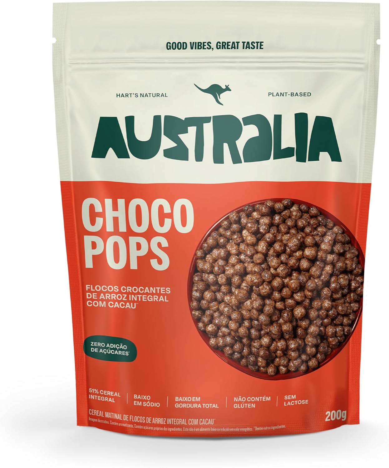 Hart's Natural ChocoPops Australia Chocolate: Cereal Saudável e Vegano