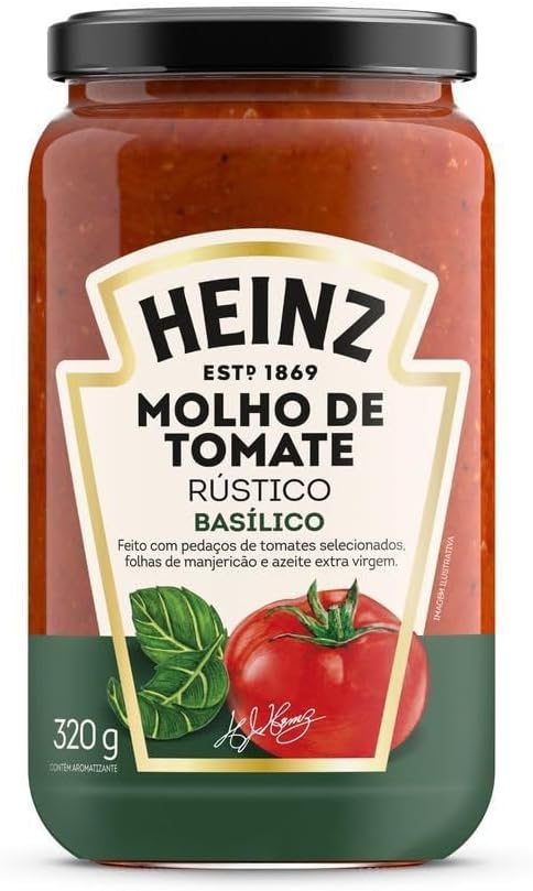 Heinz Molho de Tomate Rústico Basílico 320g