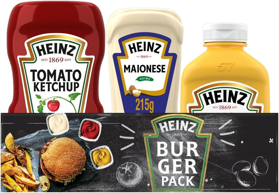 Kit Hambúrguer Heinz: Ketchup, Maionese e Mostarda