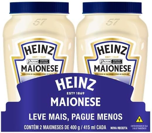 Heinz Pack Maionese Tradicional 400G - 2 Unidades
