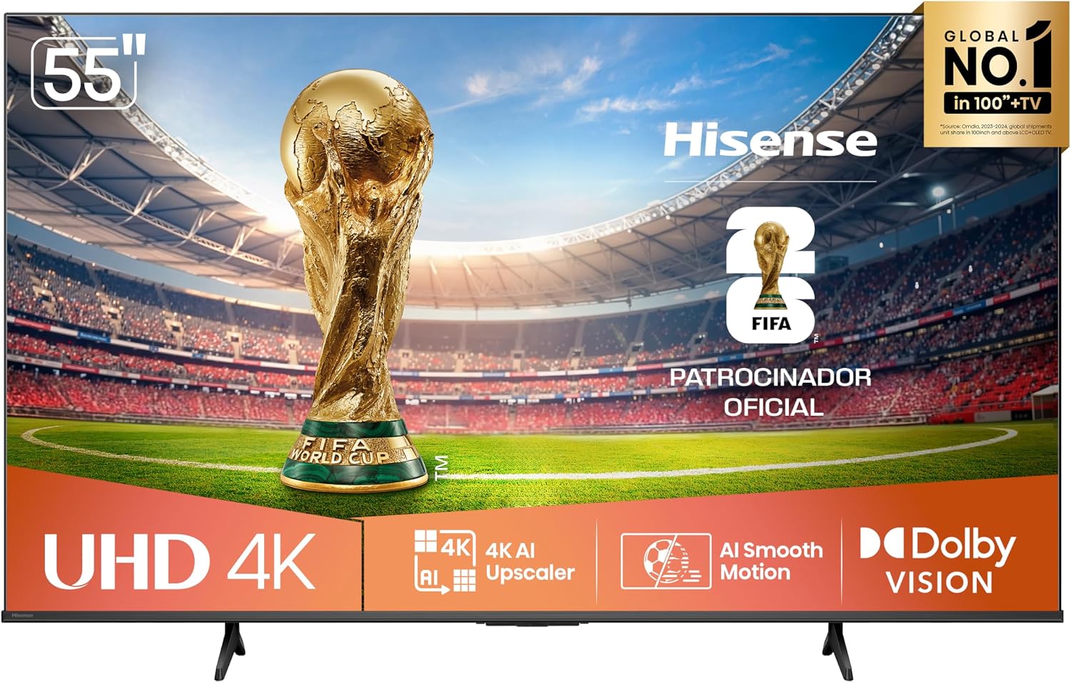 Hisense Smart TV 4K 55 Polegadas 55A6NV: Tela Grande e Recursos Inteligentes