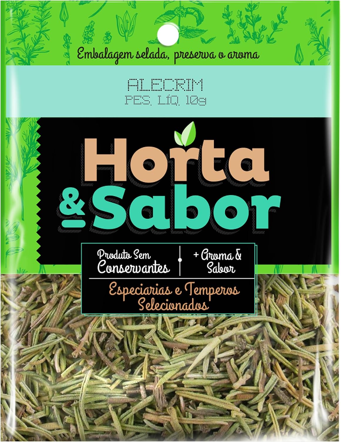 Horta e Sabor Alecrim em Folhas 10g: Aroma Intenso para Suas Receitas