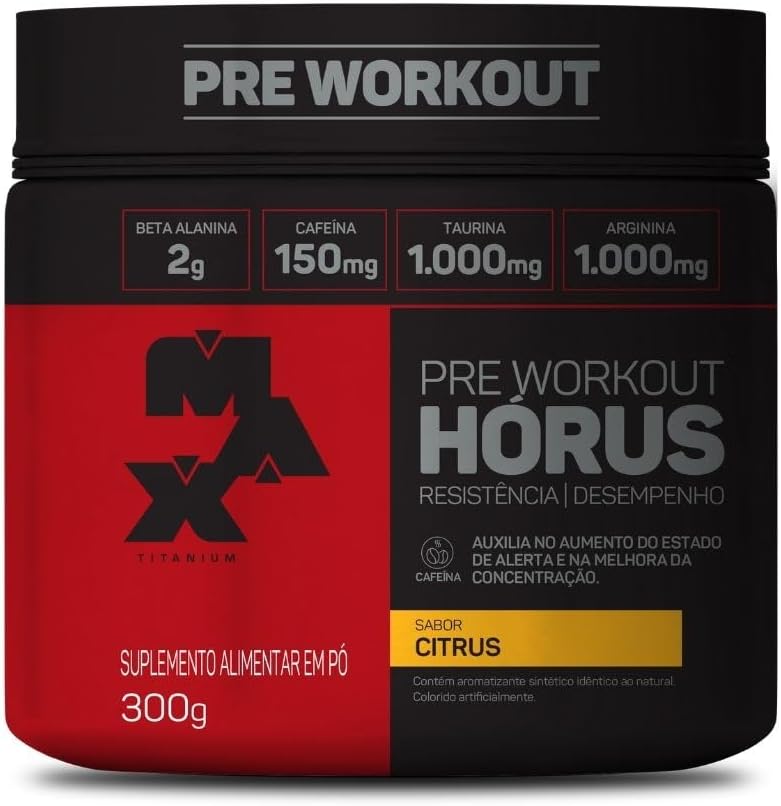 Hórus (300g) Max Titanium: Análise do Pré-Treino Sabor Citrus
