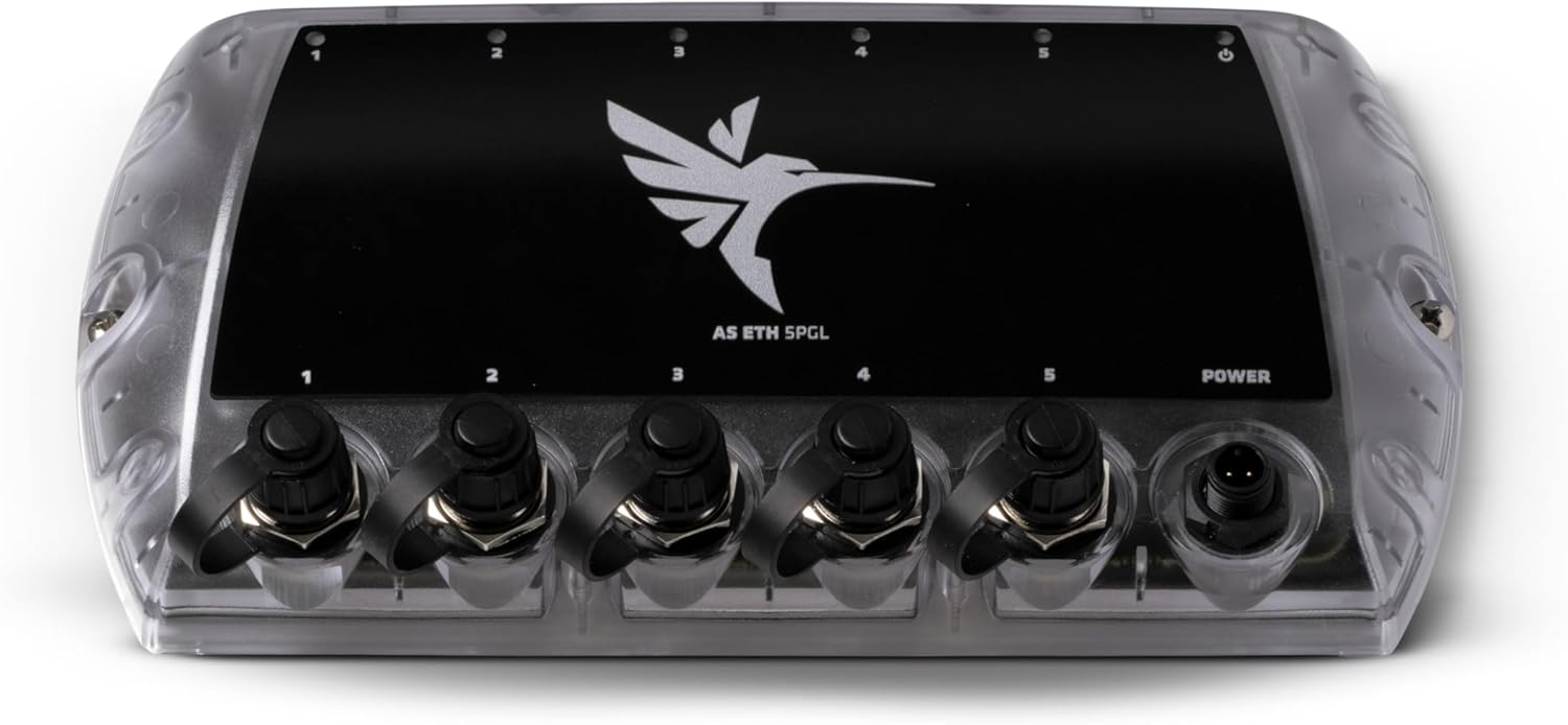 Humminbird AS ETH 5PGL: Switch Ethernet de 5 Portas para Navegação