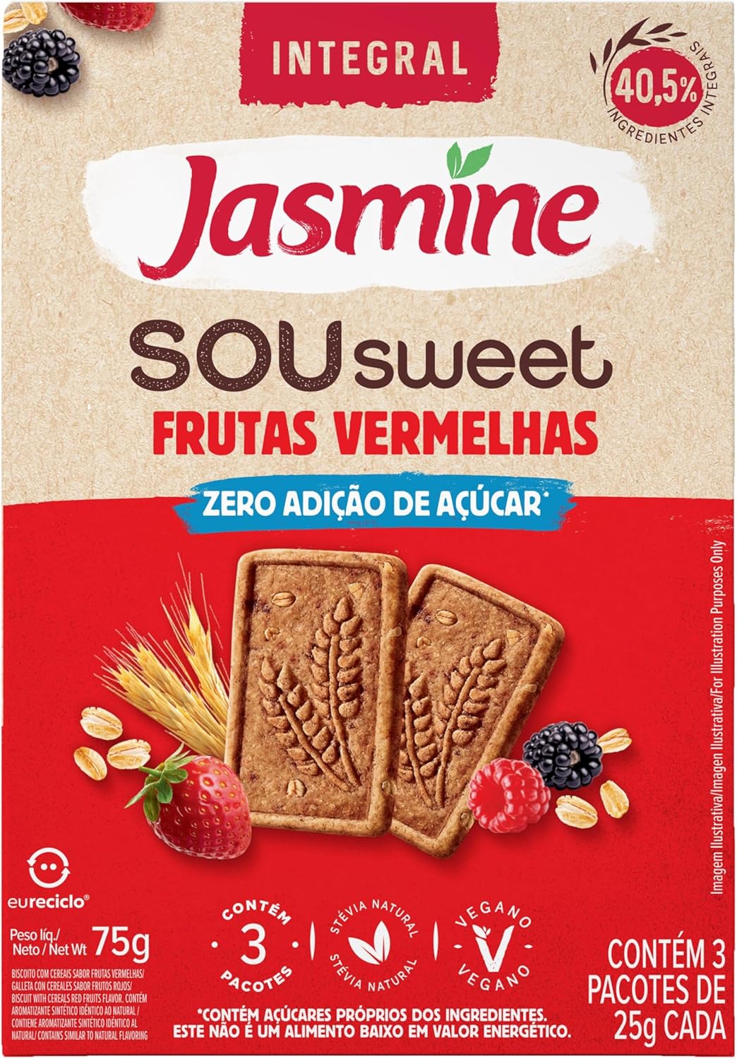 Jasmine Sou Sweet Frutas Vermelhas: O Biscoito Zero Açúcar que Funciona?