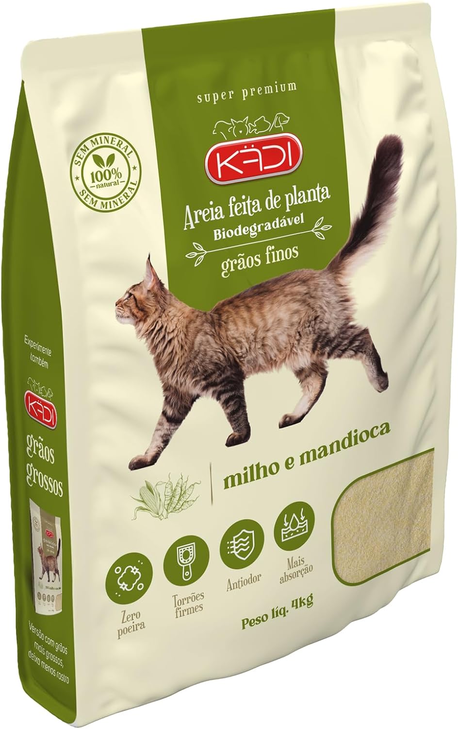 Kädi Areia Biodegradável Grãos Finos 4Kg: Vale a Pena?