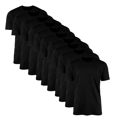Kit 10 Camisetas Masculinas Lisas Básicas 100% Algodão