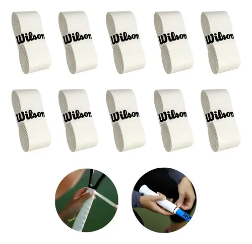 Kit 10 Overgrip para Raquete de Tênis, Beach Tennis e Padel Branco