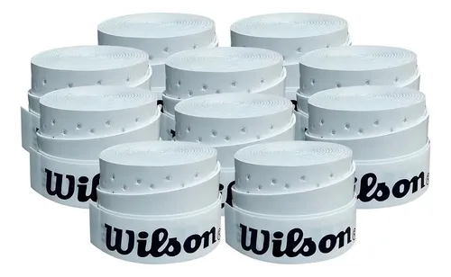 Kit 10 Overgrip Wilson Para Beach Tennis Padel Pickleball Cor Branco