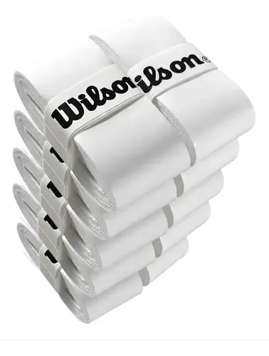 Kit 10 Overgrip Wilson Profile Branco Liso para Beach Tennis e Padel
