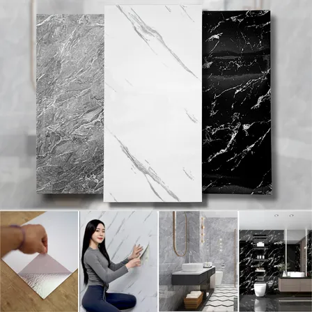 Kit 10 Painel 3D Mármore Autocolante Pdeals 60x30