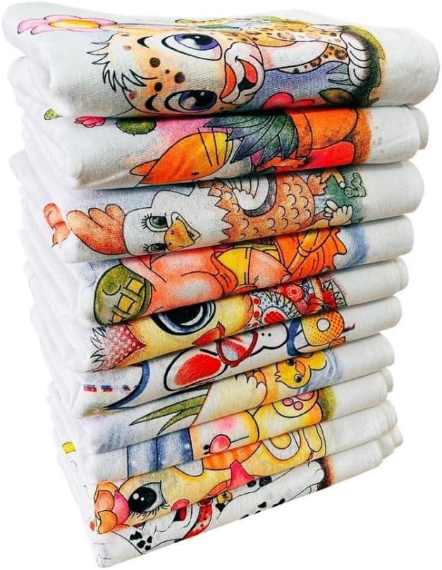Kit 10 Panos de Prato 100% Algodão 35x60cm Estampados