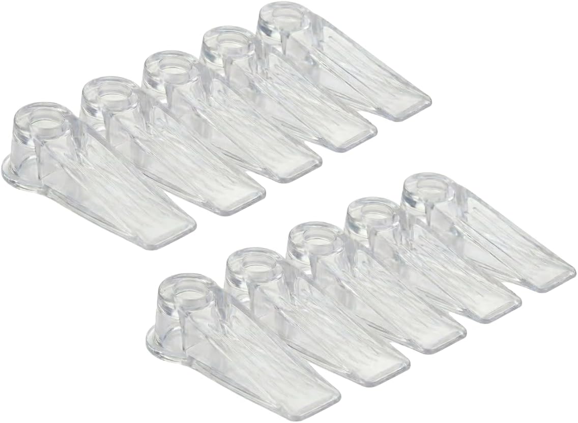 Kit 10 Prendedores de Porta Tipo Cunha em PVC Antiderrapante