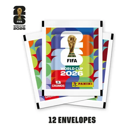 Kit 12 Envelopes com 84 Figurinhas da Copa do Mundo 2026