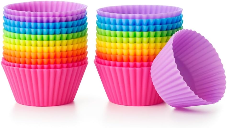 Kit 12 Formas de Silicone para Muffin e Cupcake Premium