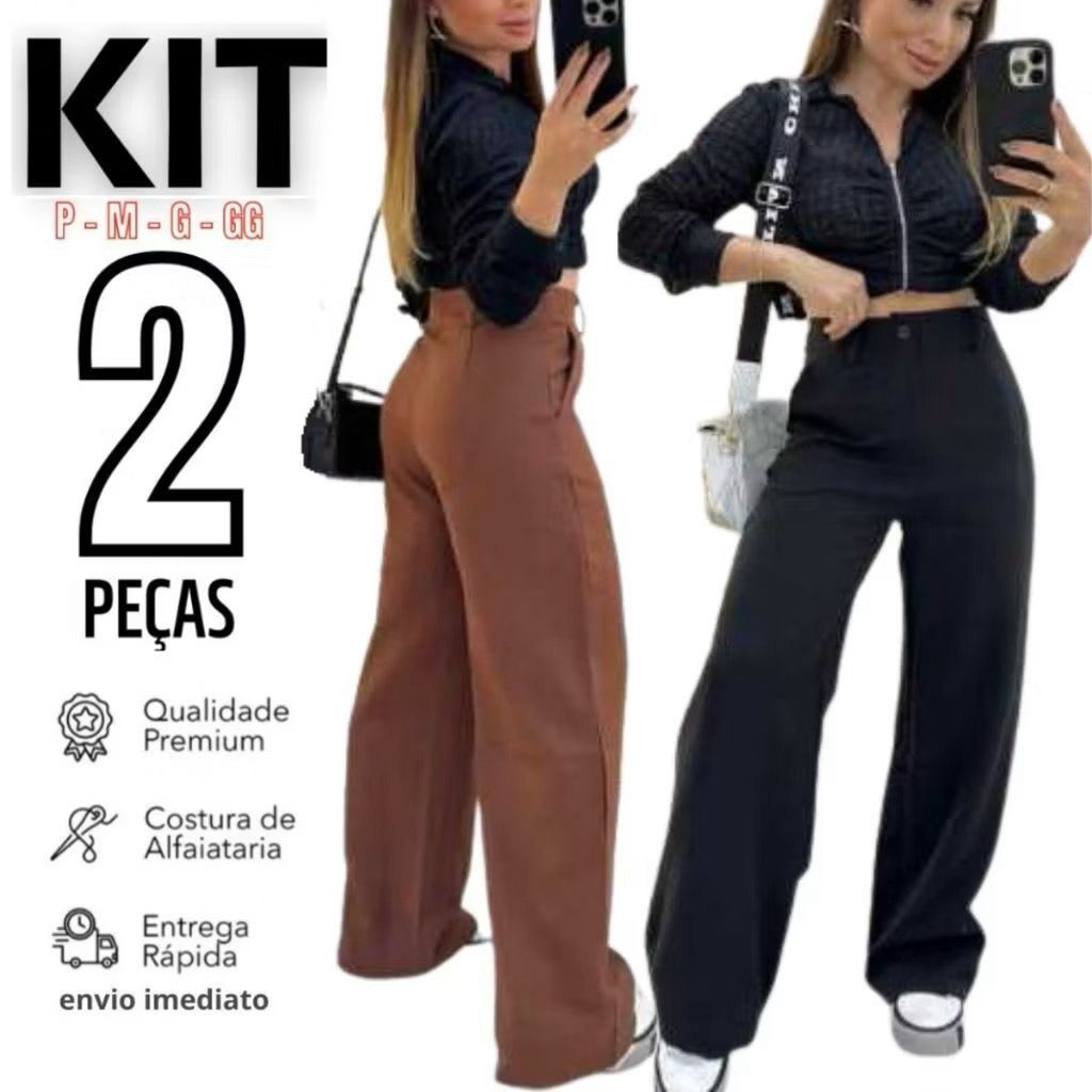 Kit 2 Calças Alfaiataria Feminina Premium - Review Completo