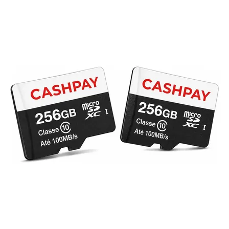 Kit 2 Cartões de Memória Micro SD 256GB Classe 10 Ultra 100MB/s