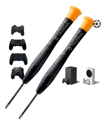 Kit 2 Chaves Torx T8 com Furo para Consoles PlayStation e Xbox