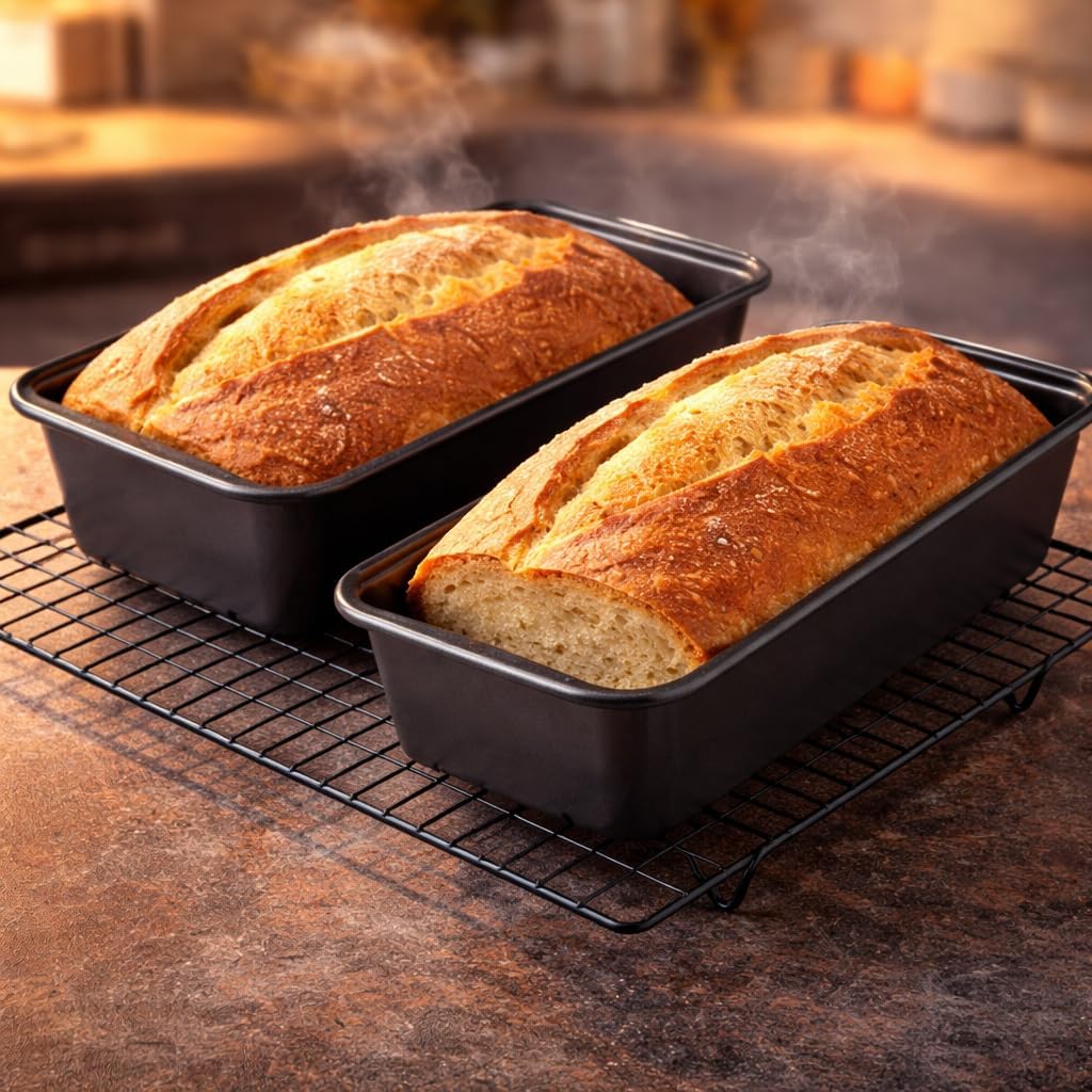 Kit 2 Formas para Pão Premium Antiaderente Aço Carbono
