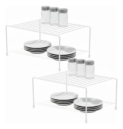 Kit 2 Organizadores de Armário para Cozinha e Prateleiras