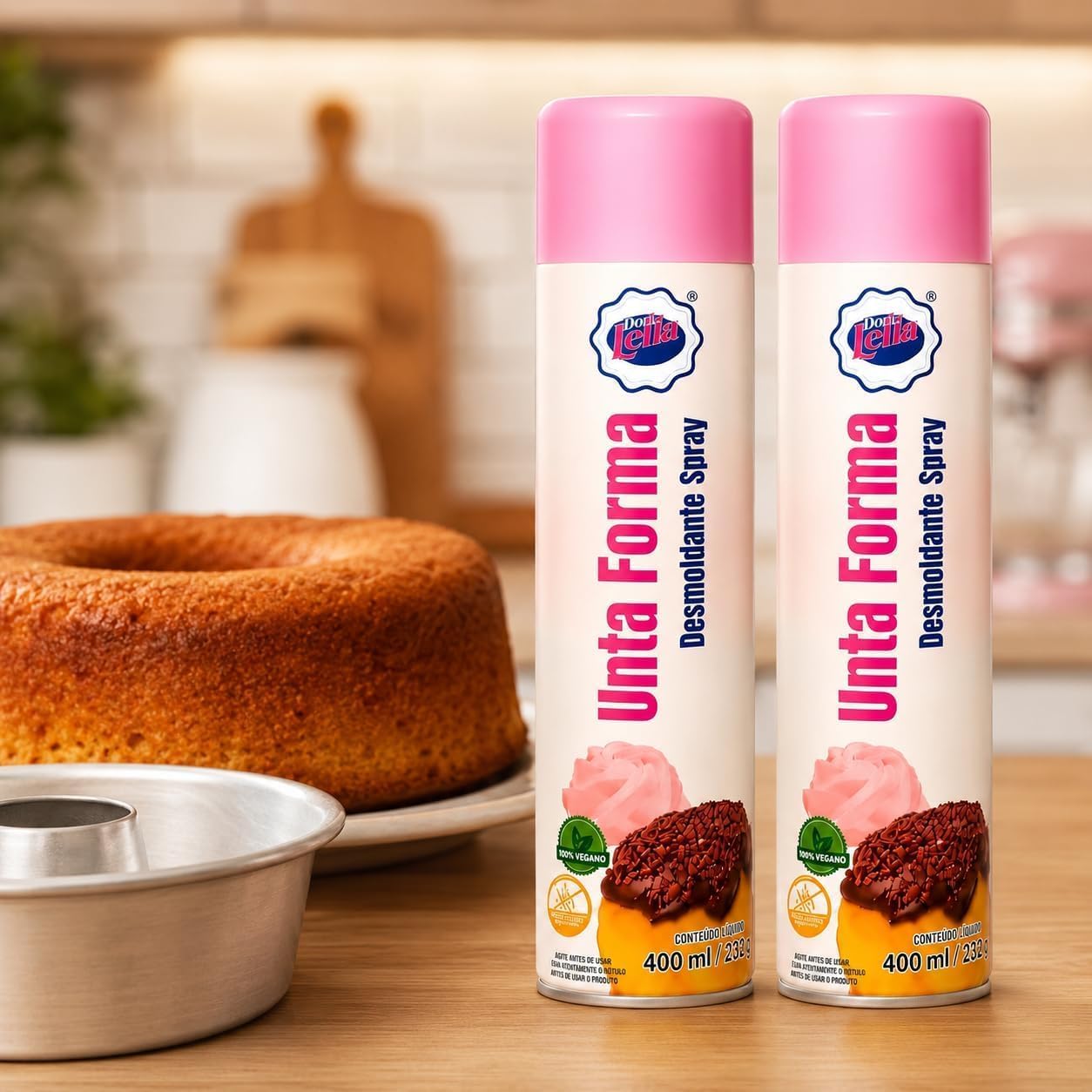 Kit 2 Spray Desmoldante Antiaderente 400ml: Praticidade na Confeitaria