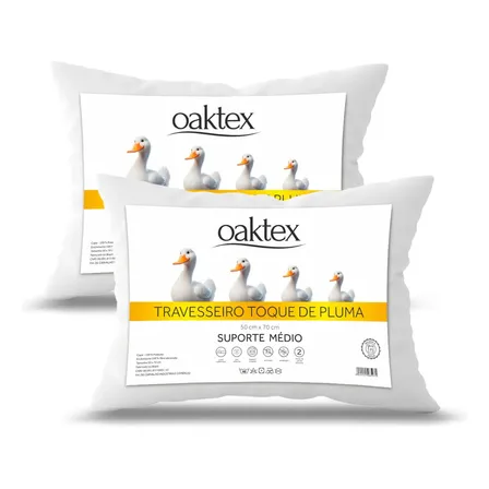 Kit 2 Travesseiros Oaktex: Vale a pena o conjunto com fibra siliconada?
