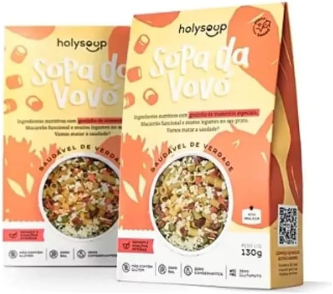 Kit 2x Sopa Saudável Holy Soup Sopa Da Vovó 130g