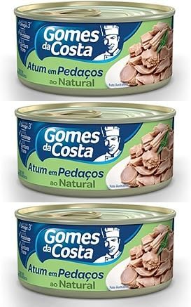 Kit 3 Atum em Pedaços ao Natural Gomes da Costa 170g
