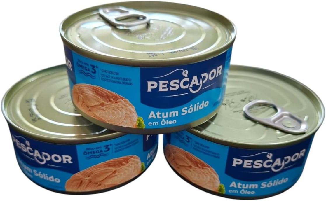 Kit 3 Atum Pescador Sólido em Óleo 140g