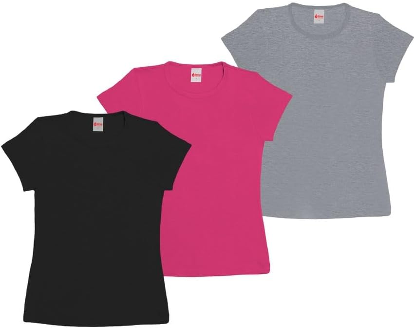 Kit 3 Blusas Femininas Infantis em Algodão (2 a 14 Anos)