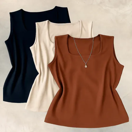Kit 3 Regatas Plus Size com Gola Quadrada: Vale a Pena?