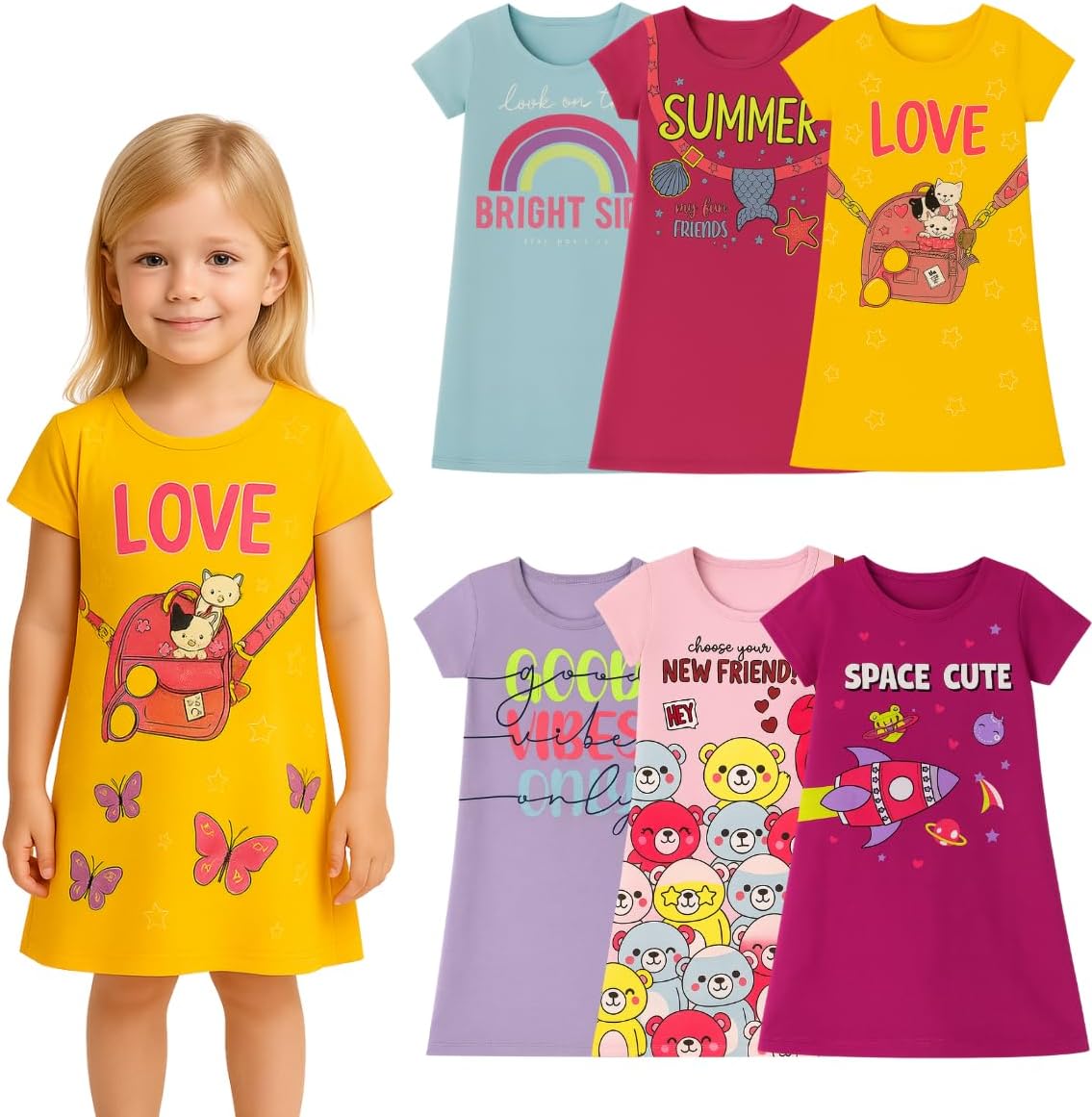 Kit 3 Vestidos Infantis para Meninas: Conforto e Estilo para o Verão
