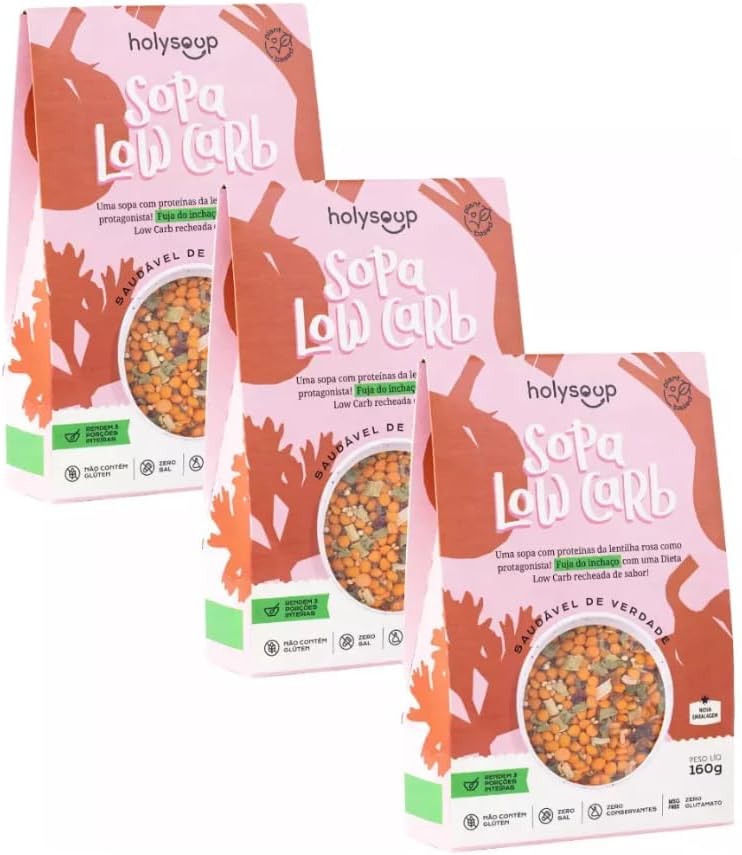 Kit 3x Sopa Low Carb Holy Soup 180g: Praticidade e Saúde