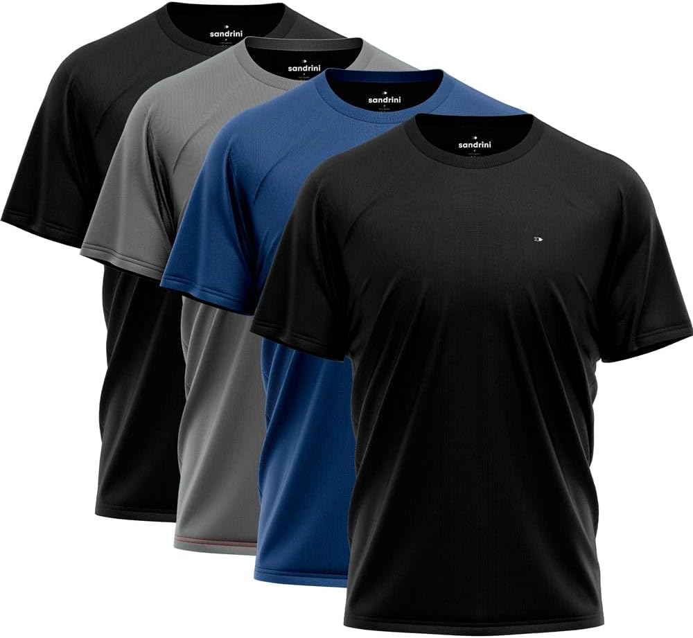 Kit 4 Camisas Dry-fit Sandrini Masculina para Academia e Treino