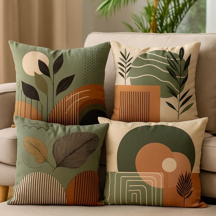 Kit 4 Capas Almofada 45x45 Moderna 052 - Butterfly Decor