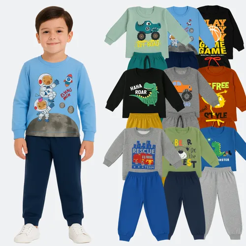Kit 4 Peças de Moletom Infantil Masculino para Inverno
